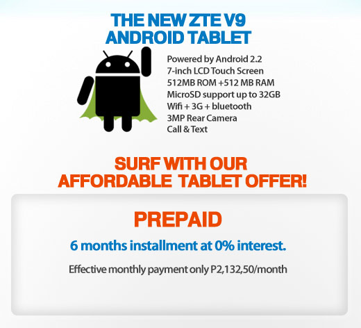 ZTE V9 Android Tablet